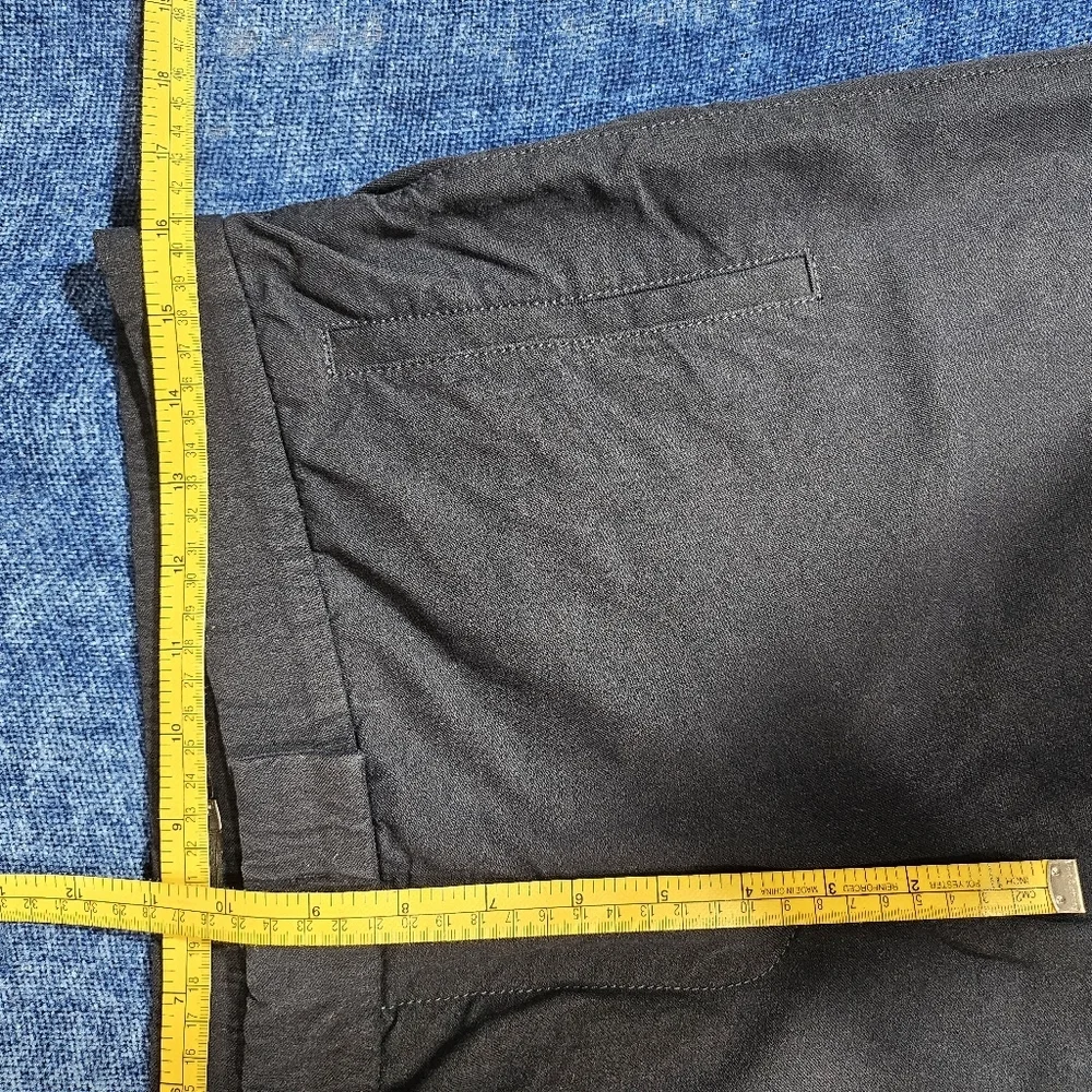 JOSEPH Navy Blue Capri Trousers Pants Side Leg Buttons 40 (US 12) - Picture 6 of 9